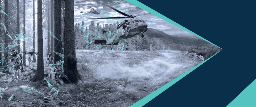 Monochrome tactical aviation image featuring helicopter operations in rugged terrain.