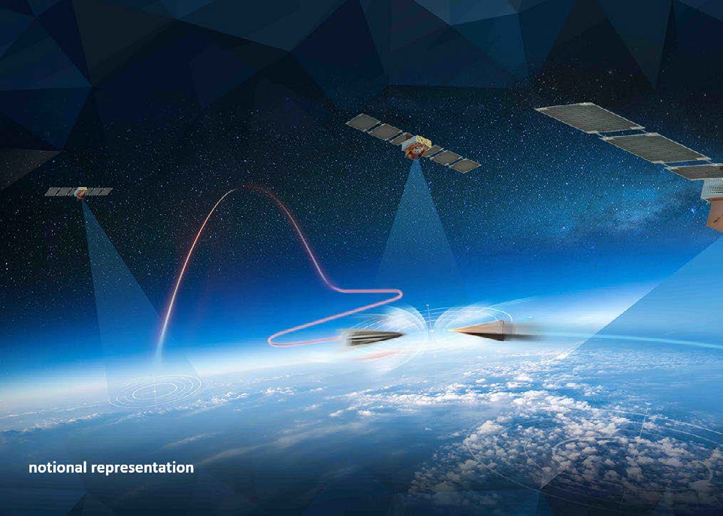 Notional representation of the Hypersonic and Ballistic Tracking Space Sensor, or fire control-quality sensor, which is planned to be integrated into the U.S. Space Force Proliferated Warfighter Space Architecture.